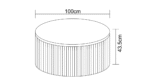 Toffee Ceramic Grey Round Coffee Table D100cm - Image 3