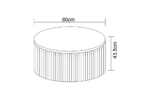 Toffee Ceramic Grey Round Coffee Table D80cm - Image 3