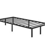 Black Metal Slatted Bed Base 90x200cm