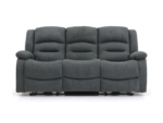 Naples 3 Seater Electric Recliner Sofa Grey Chenille Fabric - Image 2