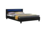 Black LED Bed With Slatted Base - Image 2