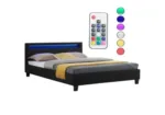 Black LED Bed With Slatted Base - Image 3