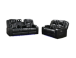 Orlando Electric Recliner Sofa Set 3+2 Aire Leather - Image 4