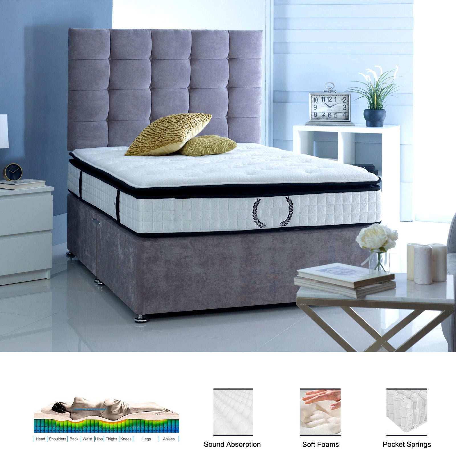 Pillow-Top-Mattress-1 Pillow Top Mattress Firm Pocket Spring - Image 1