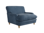 Plumpton Armchair in Denim Blue Chenille - Image 2