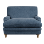 Plumpton Armchair in Denim Blue Chenille