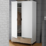 Stockholm 2 Door Wardrobe White Oak