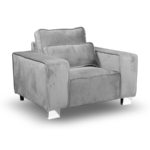 Sloane Luxury Large Armchair with Cushion Plush Velvet