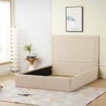POLO Storage Bed Frame Beige Velvet 160x200cm