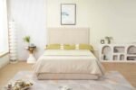 POLO Storage Bed Frame Beige Velvet 160x200cm - Image 3