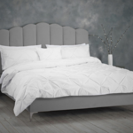 Willow Bed Frame in Soft Silver Velvet