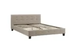 Beige Tufted Bed 140/160 - Image 2