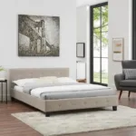 Beige Tufted Bed 140/160