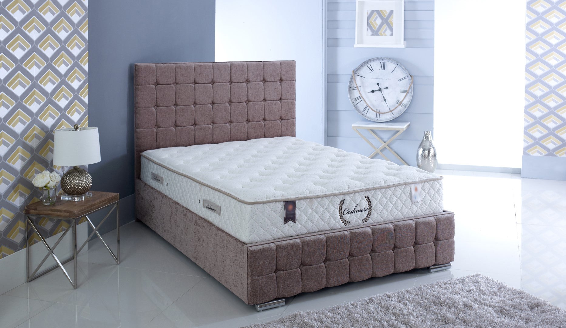 cashmere-full Cashmere Latex Mattress Pocket Spring - Image 1