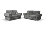 Vegas 3 Seater Sofa Grey Fabric - Image 2