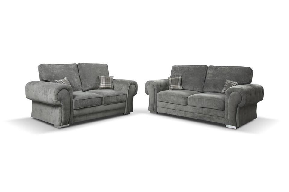 vegas-grey-32 Vegas 3+2 Sofa Set Grey - Image 1